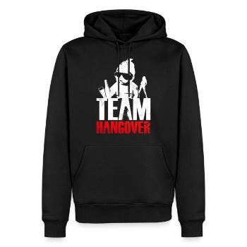 Team Hangover Männer JGA Shirts Herren Party Baby - Männer Premium Bio Hoodie - Schwarz - Vorne - Nico (187cm)