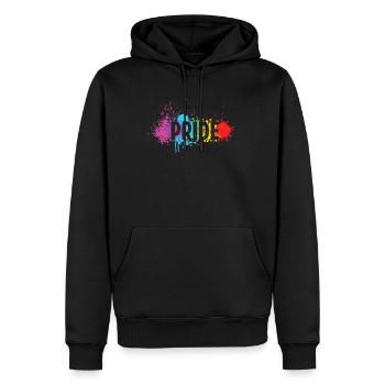 LGBT Rainbow Pride - Sweat à capuche Premium bio Homme - noir - Devant - Nico (187cm)