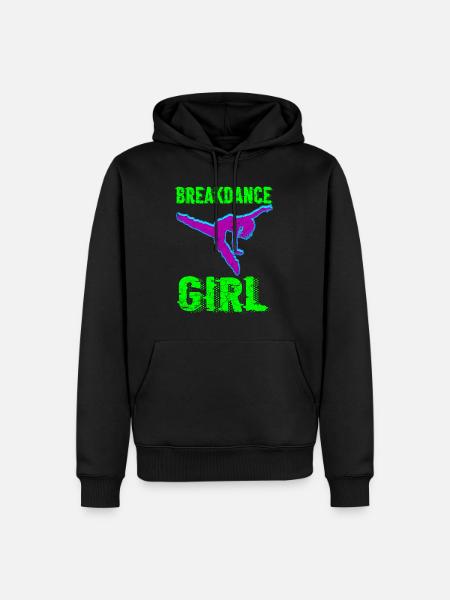 Break dance fille danseuse - Sweat à capuche Premium bio Homme - noir