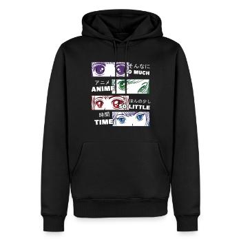 So Much Anime So Little Time - Manga Animes Japan - Männer Premium Bio Hoodie - Schwarz - Vorne - Nico (187cm)