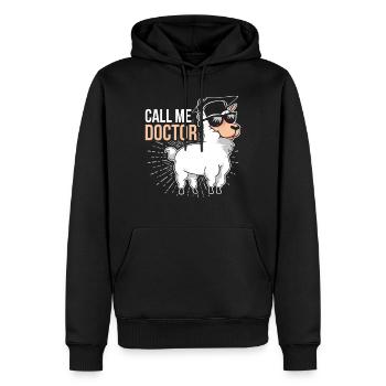 Ph.D. Doctoral Graduation Call Me Doctor - Sweat à capuche Premium bio Homme - noir - Devant - Nico (187cm)