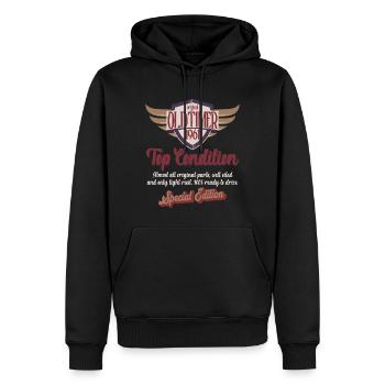 Jahrgang 1961 Oldtimer Top Zustand Geburtstags - Männer Premium Bio Hoodie - Schwarz - Vorne - Nico (187cm)