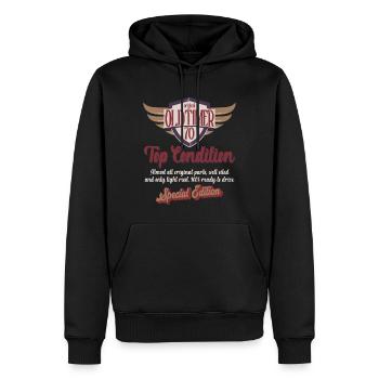 70 Jahre Oldtimer Top Zustand 70. Geburtstag - Männer Premium Bio Hoodie - Schwarz - Vorne - Nico (187cm)