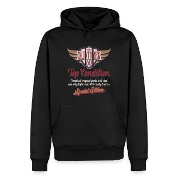 60 Jahre Oldtimer Top Zustand 60. Geburtstag - Männer Premium Bio Hoodie - Schwarz - Vorne - Nico (187cm)