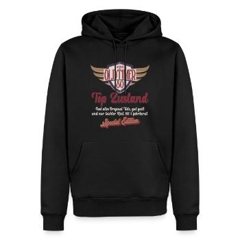 80 Jahre Oldtimer Top Zustand 80. Geburtstag - Männer Premium Bio Hoodie - Schwarz - Vorne - Nico (187cm)