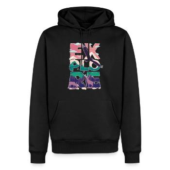 Natur wandern klettern Naturmensch naturverbunden - Männer Premium Bio Hoodie - Schwarz - Vorne - Nico (187cm)