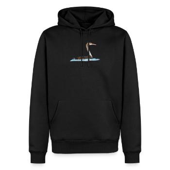Haubentaucher I Vogel Motiv für Jäger oder - Männer Premium Bio Hoodie - Schwarz - Vorne - Nico (187cm)