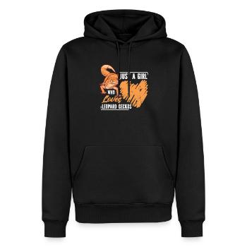 Leopard Gecko - Männer Premium Bio Hoodie - Schwarz - Vorne - Nico (187cm)