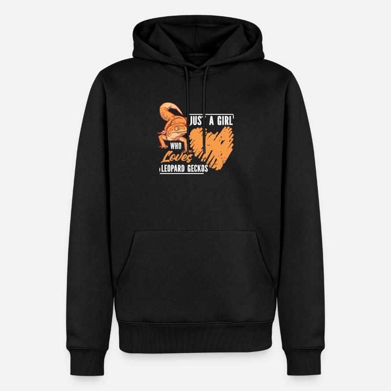 Leopard Gecko - Männer Premium Bio Hoodie - Schwarz