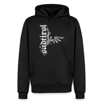 Südtirol Adler Wappen Retro Südtiroler Bua Madl - Männer Premium Bio Hoodie - Schwarz - Vorne - Nico (187cm)