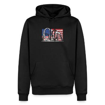 Roller Coaster American Roller Coaster - Men’s Premium Organic Hoodie - black - Front - Nico (187cm)