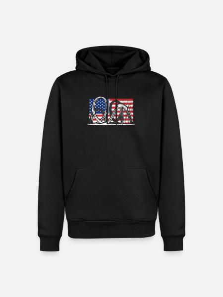 Roller Coaster American Roller Coaster - Men’s Premium Organic Hoodie - black