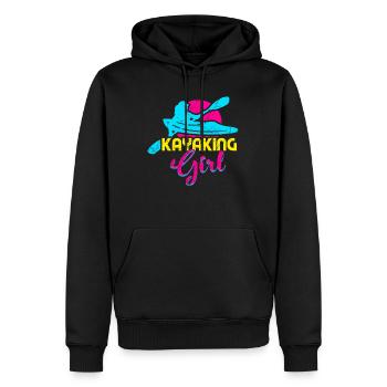 Kayaking fille aviron femmes - Sweat à capuche Premium bio Homme - noir - Devant - Nico (187cm)