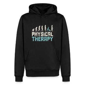 Physiotherapeut Beruf - Männer Premium Bio Hoodie - Schwarz - Vorne - Nico (187cm)
