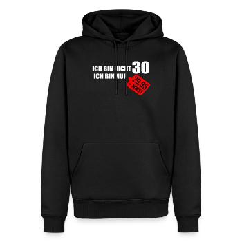 Ich bin nicht 30 Lustig 30. Geburtstag Party - Männer Premium Bio Hoodie - Schwarz - Vorne - Nico (187cm)