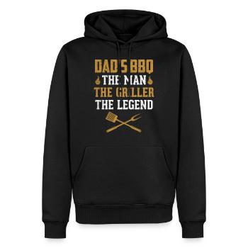 Smoker Dad'S Bbq The Man The - Men’s Premium Organic Hoodie - black - Front - Nico (187cm)