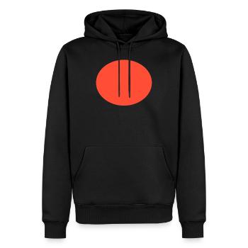 Kreis Rot - Männer Premium Bio Hoodie - Schwarz - Vorne - Nico (187cm)