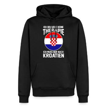 Kroatien Therapie Kroate Kroatin Kroaten Kroatisch - Männer Premium Bio Hoodie - Schwarz - Vorne - Nico (187cm)