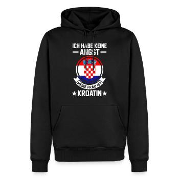 Kroate Deutscher Kroatien Deutschland Kroatisches - Männer Premium Bio Hoodie - Schwarz - Vorne - Nico (187cm)