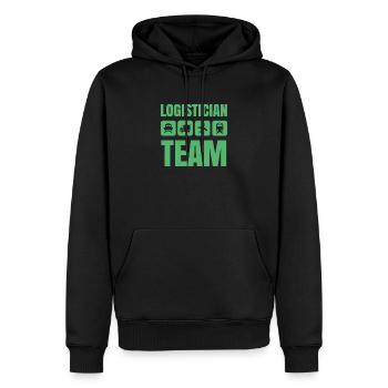 Logistiker Team Spedition Logistikerin Logistik - Männer Premium Bio Hoodie - Schwarz - Vorne - Nico (187cm)