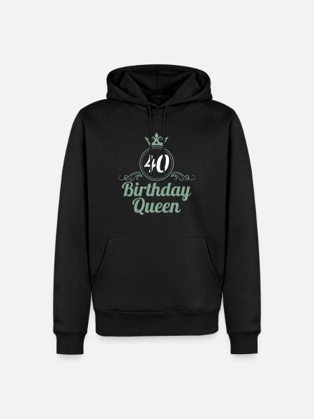 40. Geburtstag 40 Jahre 40er Birthday Queen - Ekologisk premiumluvtröja herr - svart
