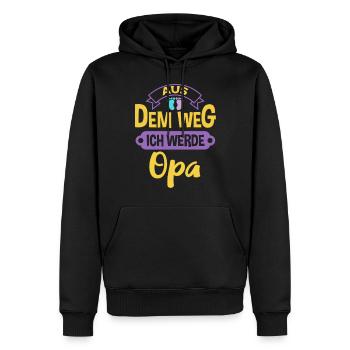 Aus dem Weg ich werde Opa Baby Ankündigung - Männer Premium Bio Hoodie - Schwarz - Vorne - Nico (187cm)