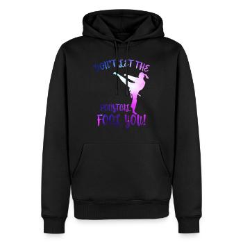 Don’t Let The Ponytail Fool You, Karaté Girl - Sweat à capuche Premium bio Homme - noir - Devant - Nico (187cm)