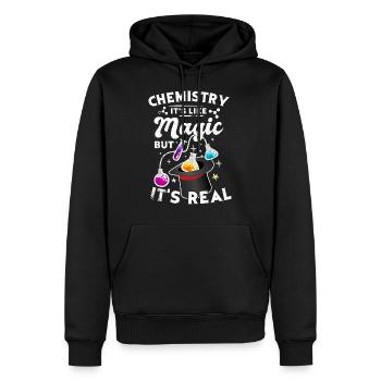 Chemistry Tshirt Neutron Atom Molecule Teacher Alchemy - Men’s Premium Organic Hoodie - black - Front - Nico (187cm)