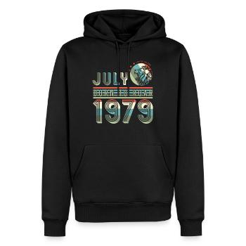 July 1979 Vintage Lion Gift - Men’s Premium Organic Hoodie - black - Front - Nico (187cm)