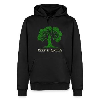 Rette den Planeten Shirt, halten Sie es grün, Erde Liebhaber - Männer Premium Bio Hoodie - Schwarz - Vorne - Nico (187cm)