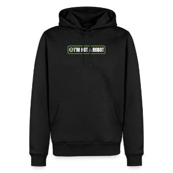 Roboter I'm not a robot - Männer Premium Bio Hoodie - Schwarz - Vorne - Nico (187cm)