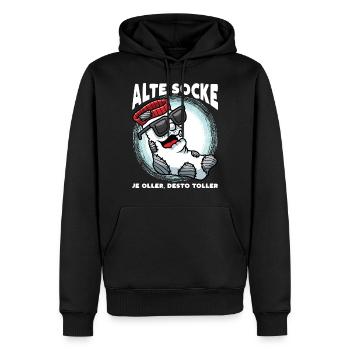 Geschenke zum Geburtstag Mann Alte Socke - Männer Premium Bio Hoodie - Schwarz - Vorne - Nico (187cm)
