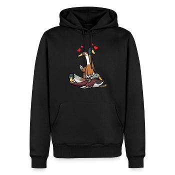 Running funny Running - Men’s Premium Organic Hoodie - black - Front - Nico (187cm)