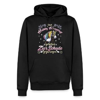 Hobby Horsing Pferde Hobbyhorse Hobby Horse - Männer Premium Bio Hoodie - Schwarz - Vorne - Nico (187cm)