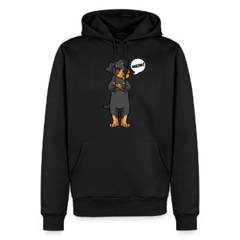 Sturer Deutscher Jagdterrier Hund lustig - Männer Premium Bio Hoodie - Schwarz - Vorne - Nico (187cm)