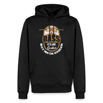 Bass Vintage Bass Player Rétro Bass joueur - Sweat à capuche Premium bio Homme - noir - Devant - Nico (187cm)