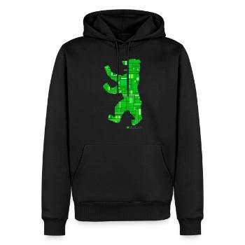 I Love Berlin - Berliner Bär Design - Pop Art - Sweat à capuche Premium bio Homme - noir - Devant - Nico (187cm)