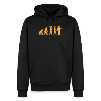 Evolution Beekeeper Beekeeping Bee Whisperer - Men’s Premium Organic Hoodie - black - Front - Nico (187cm)