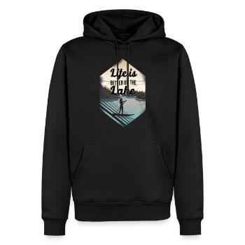 SUP Paddleboard Life Is Better On - Sweat à capuche Premium bio Homme - noir - Devant - Nico (187cm)