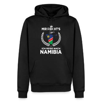 Mir reichts ich reise nach Namibia GeschenkMir rei - Männer Premium Bio Hoodie - Schwarz - Vorne - Nico (187cm)