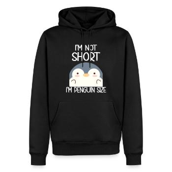 I'm Not Short I'm Penguin Size - Männer Premium Bio Hoodie - Schwarz - Vorne - Nico (187cm)