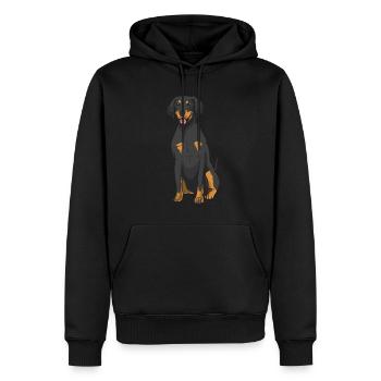 Chien d’incendie - Sweat à capuche Premium bio Homme - noir - Devant - Nico (187cm)