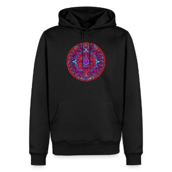 Calendrier aztèque Mexique Culture Histoire - Sweat à capuche Premium bio Homme - noir - Devant - Nico (187cm)