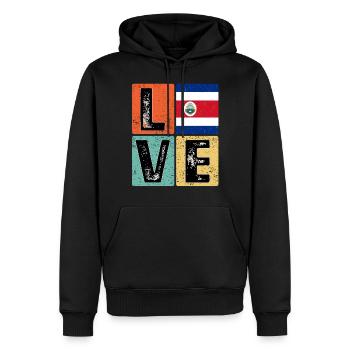 I Love Costa Rica drapeau pour Costa Rica Pride - Sweat à capuche Premium bio Homme - noir - Devant - Nico (187cm)