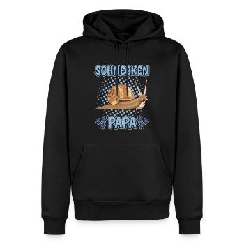 Schnecken Papa - Männer Premium Bio Hoodie - Schwarz - Vorne - Nico (187cm)