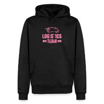 Logistiker Team Logistik Logistikerin Spediteur - Männer Premium Bio Hoodie - Schwarz - Vorne - Nico (187cm)