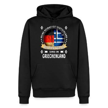 Heimat Deutschland Wurzeln - Männer Premium Bio Hoodie - Schwarz - Vorne - Nico (187cm)
