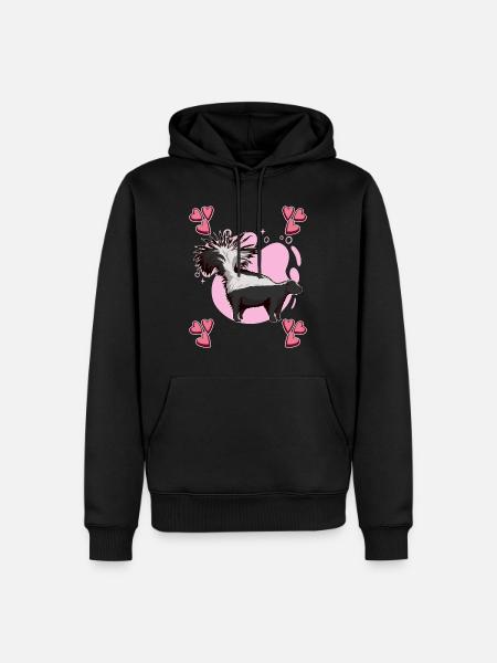 Stinktier Skunk Heart Design - Men’s Premium Organic Hoodie - black