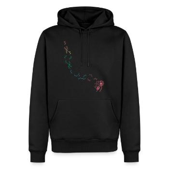 Pusteblume Blume des Lebens Chakra - Männer Premium Bio Hoodie - Schwarz - Vorne - Nico (187cm)
