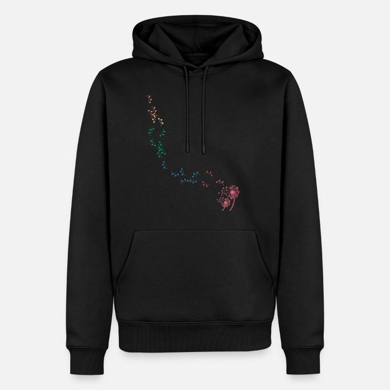 Pusteblume fleur de vie Chakra - Sweat à capuche Premium bio Homme - noir